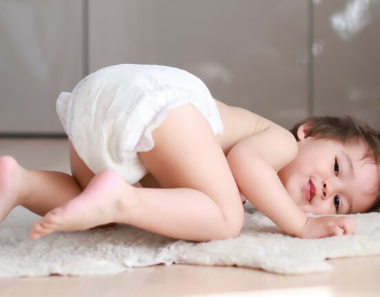 White disposable diapers little babies.