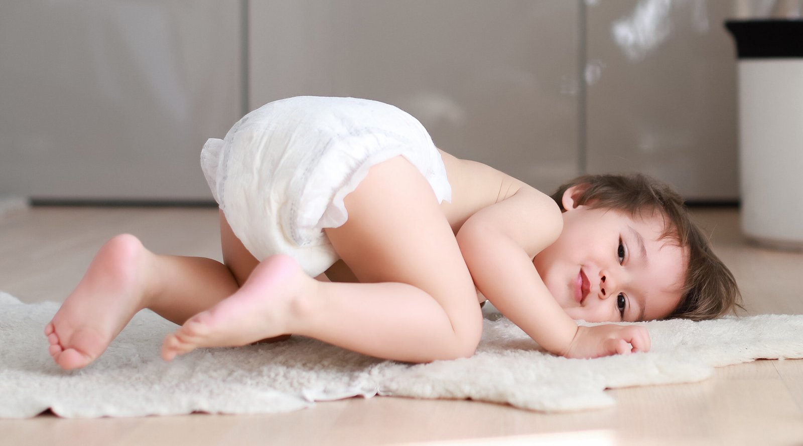 White disposable diapers little babies.