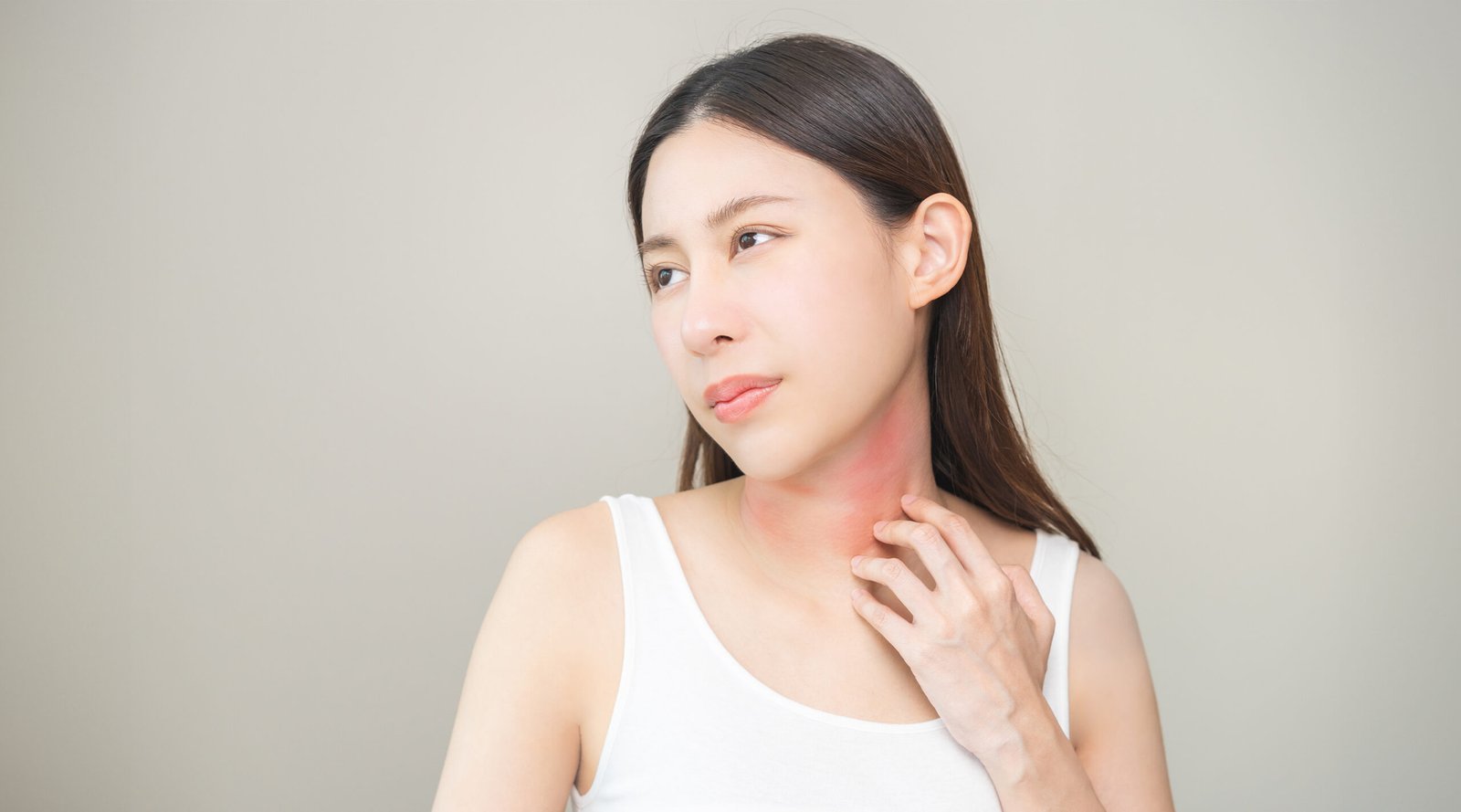 Dermatology concept Asian young woman girl
